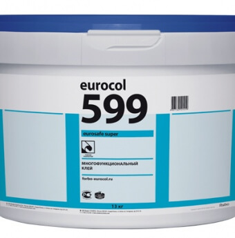 Клей Forbo Eurocol 599 Eurosafe Super 10 кг. Клей для ПВХ и ковровых покрытий, LVT