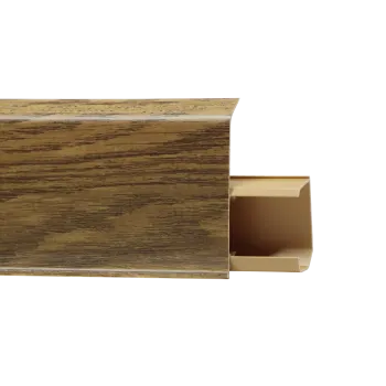 Напольный ПВХ плинтус TERA 72 мм Дуб Антрацит 711