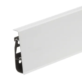 Напольный ПВХ Плинтус Cezar Hi Line Prestige М089 Белый Матовый 75 мм