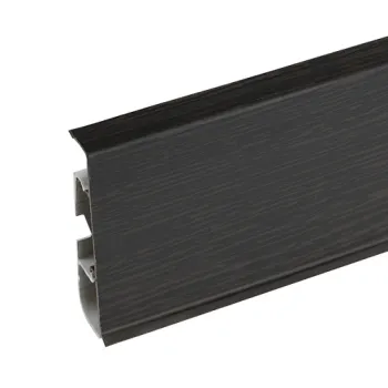 Напольный ПВХ Плинтус Cezar Hi Line Prestige М200 Венге Темный Матовый 75 мм