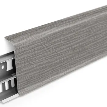 Напольный ПВХ плинтус Идеал Деконика 70 мм Дуб Пепельный 210