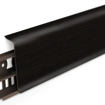 Напольный ПВХ плинтус Идеал Деконика 70 мм Венге Темный 303