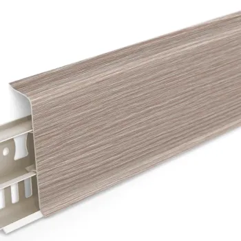 Напольный ПВХ плинтус Идеал Деконика 85 мм Акация 361